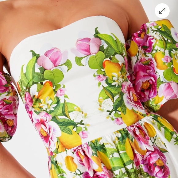 Borgo de Nor Peonia Pink Juliet Cotton Dress - Picture 5 of 8